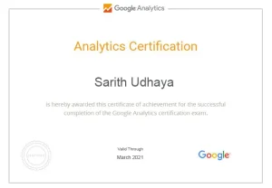 google Analytics Certificate