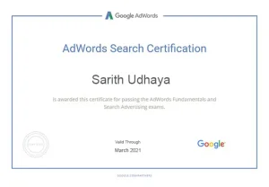 google ads certificate