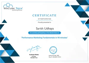 performance marketing certificate